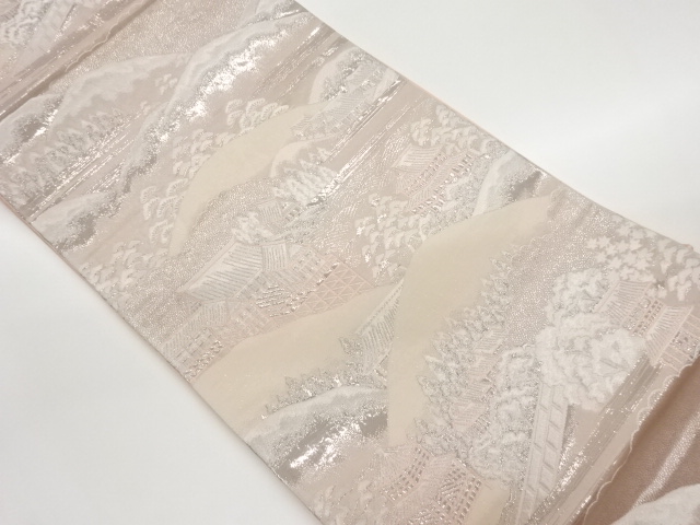 JAPANESE FUKURO OBI / PLATINUM FOIL / WOVEN MOUNTAINS